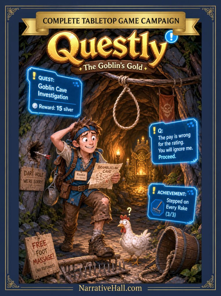 Questly: Humorous LitRPG Solo Quest Game Campaign
